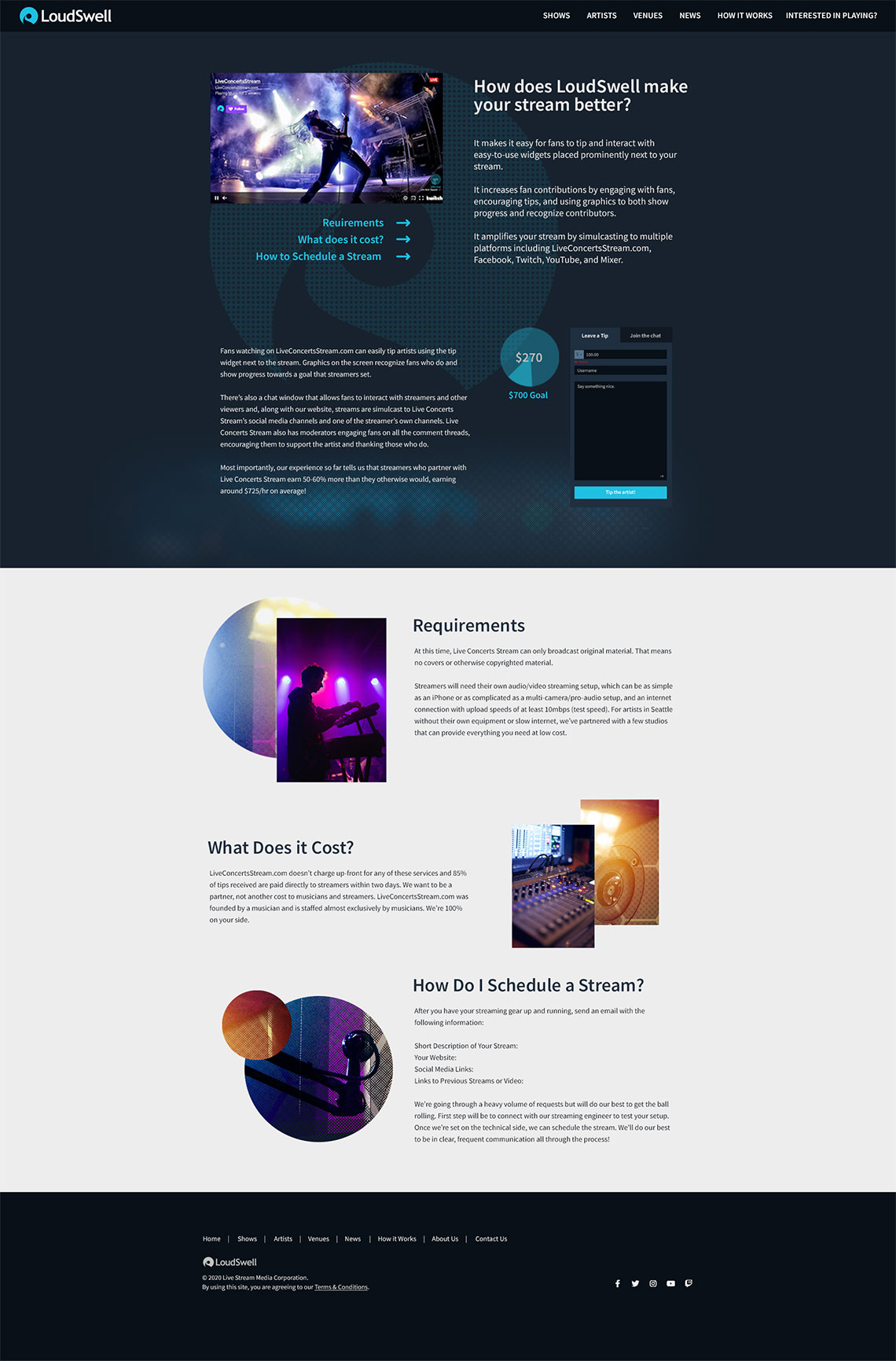 LoudSwell Website How It Works Page Design